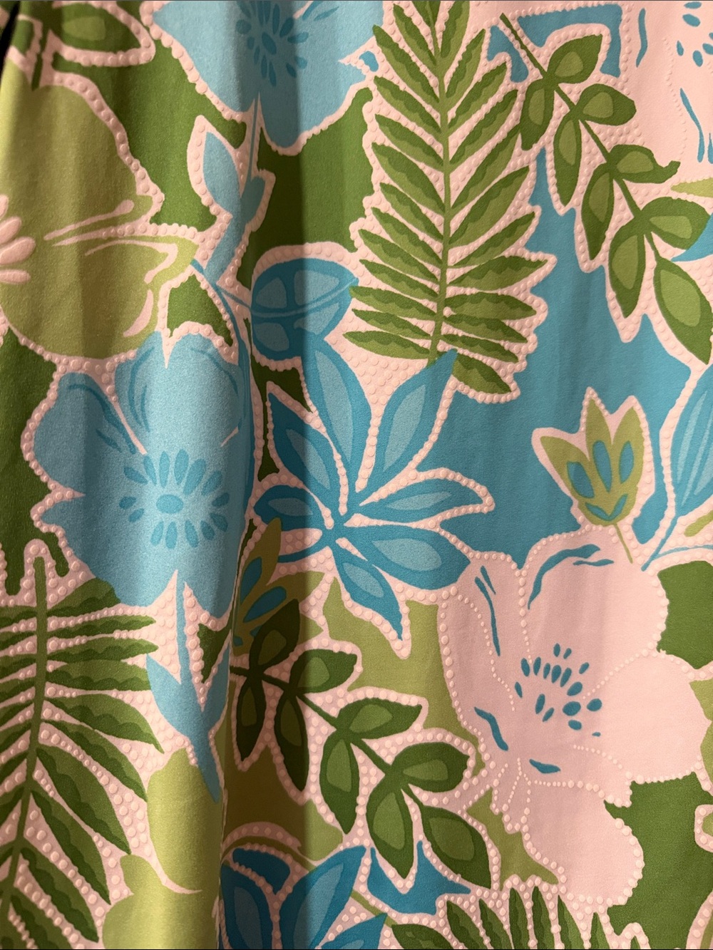 Ruby Rd. Tropical Floral Tunic in Blue Green & White Top XL - Picture 4 of 8